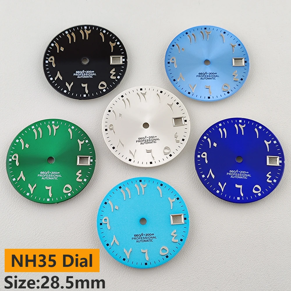 28.5mm NH35 dial Arabic numerals dial Watch Dial for NH35/ NH36 Movement Modified Dials Watches Accessories
28.5mm NH35 dial Arabic numerals dial Watch Dial for NH35/ NH36 Movement Modified Dials Watches Accessories