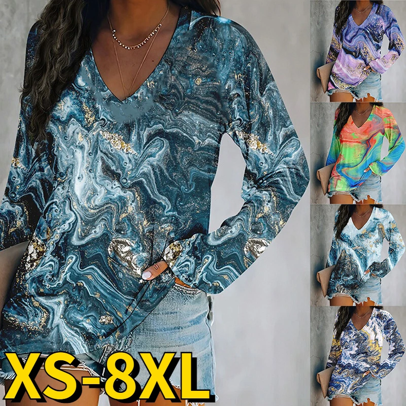 Retro Long Sleeve Autumn V-Neck New Design Printing Tops Elegant Slim T-shirt Women's Everyday Street Loose Size Pullover Tee
Retro Long Sleeve Autumn V-Neck New Design Printing Tops Elegant Slim T-shirt Women's Everyday Street Loose Size Pullover Tee