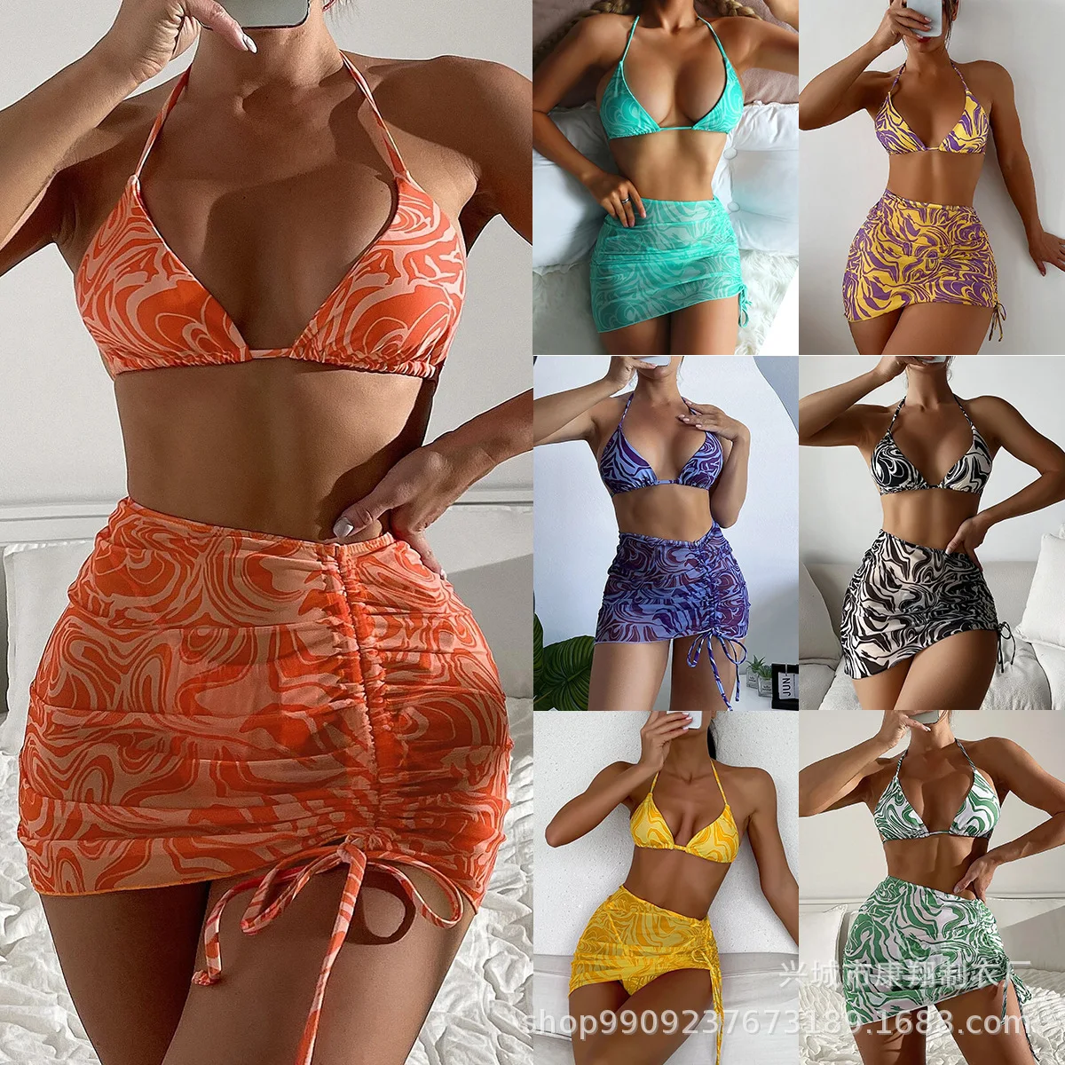 Women Bikini 2023 New Push Up Padded Swimsuit Plit Stripedthree-piece Swimsuit Women Bathing Suit
Women Bikini 2023 New Push Up Padded Swimsuit Plit Stripedthree-piece Swimsuit Women Bathing Suit
