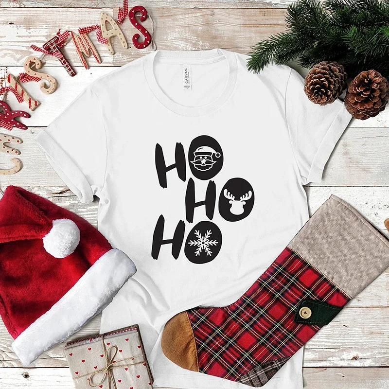

Футболка Y2k с коротким рукавом, летняя женская футболка с надписью Merry Christmas, хлопковая Праздничная модная одежда для отдыха, модная футболка с графическим рисунком, топы