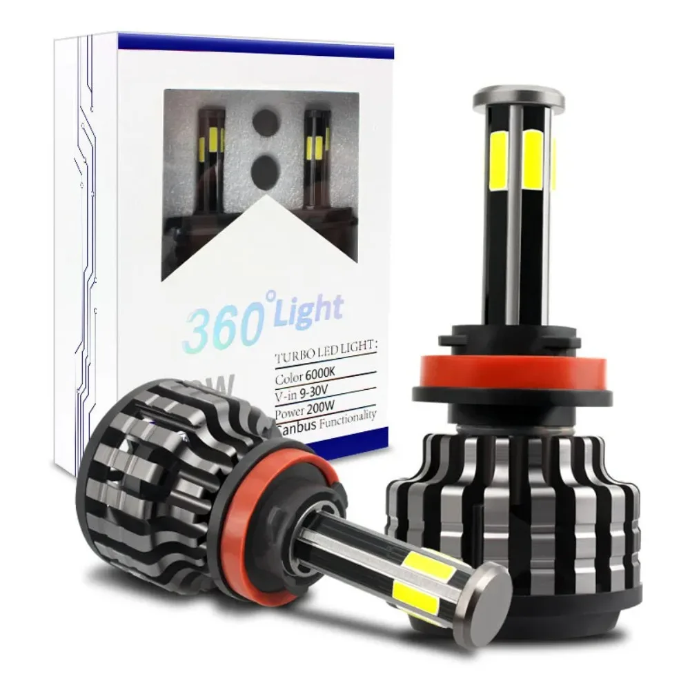 360 Degree Six Sided LED Headlights Bulbs for Car H1 H3 H4 H7 H8 H9 H11 9005 9006 9007 9012, High Brightness 10000Lm 12V 50W
360 Degree Six Sided LED Headlights Bulbs for Car H1 H3 H4 H7 H8 H9 H11 9005 9006 9007 9012, High Brightness 10000Lm 12V 50W