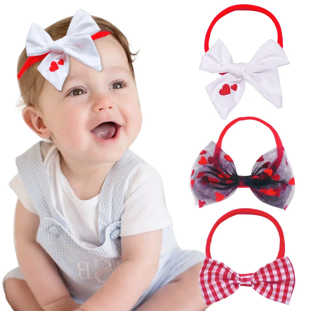 3pc Heart Print Bow Nylon Baby Headband Cotton Hair Bow Nylon Headband Girls Red Tartan Bow Headband Kid Valentine's Day Wear
3pc Heart Print Bow Nylon Baby Headband Cotton Hair Bow Nylon Headband Girls Red Tartan Bow Headband Kid Valentine's Day Wear