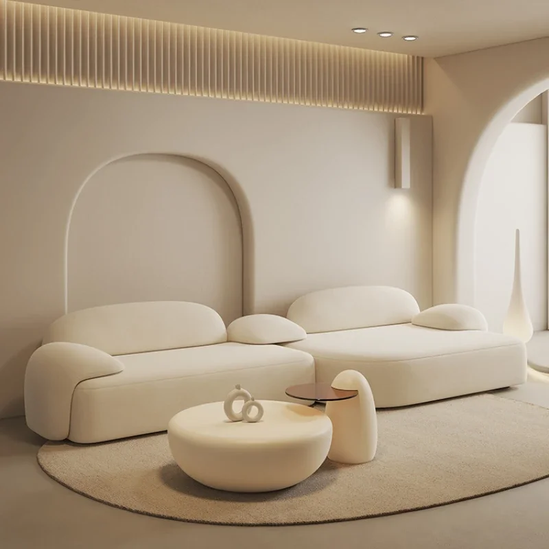 Wabi-sabi cream fabric sofa combination modern living room home minimalist light luxury creative in-line sofa
Wabi-sabi cream fabric sofa combination modern living room home minimalist light luxury creative in-line sofa