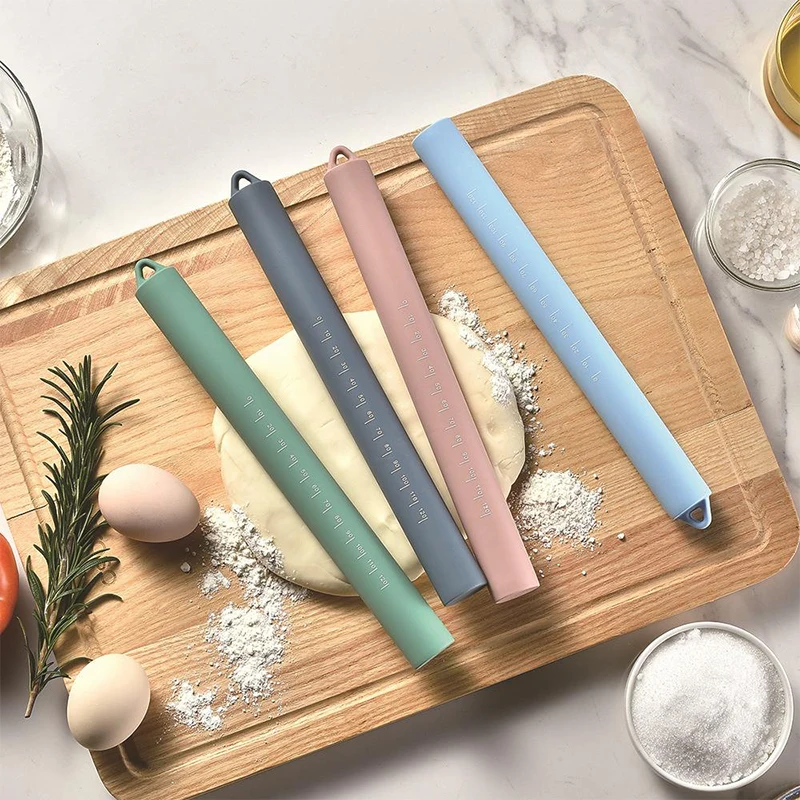 Non-Stick Silicone Rolling Pin With Scale Pastry Dough Flour Roller Kitchen Cooking Baking Tool For Pasta Cookie Dough
Non-Stick Silicone Rolling Pin With Scale Pastry Dough Flour Roller Kitchen Cooking Baking Tool For Pasta Cookie Dough