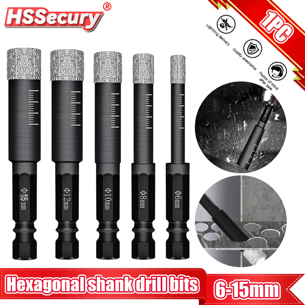 6-15mm Hexagonal Vaccum Shank Brazed Diamond Dry Ceramic Tile Glass Drill Bit Marble Granite Vitrified Tile Hole Opener Drill
6-15mm Hexagonal Vaccum Shank Brazed Diamond Dry Ceramic Tile Glass Drill Bit Marble Granite Vitrified Tile Hole Opener Drill