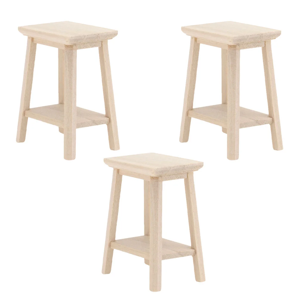 3 Pcs Dollhouse Stool Miniature Furniture Round Model Wood Micro Wooden Adornment
3 Pcs Dollhouse Stool Miniature Furniture Round Model Wood Micro Wooden Adornment