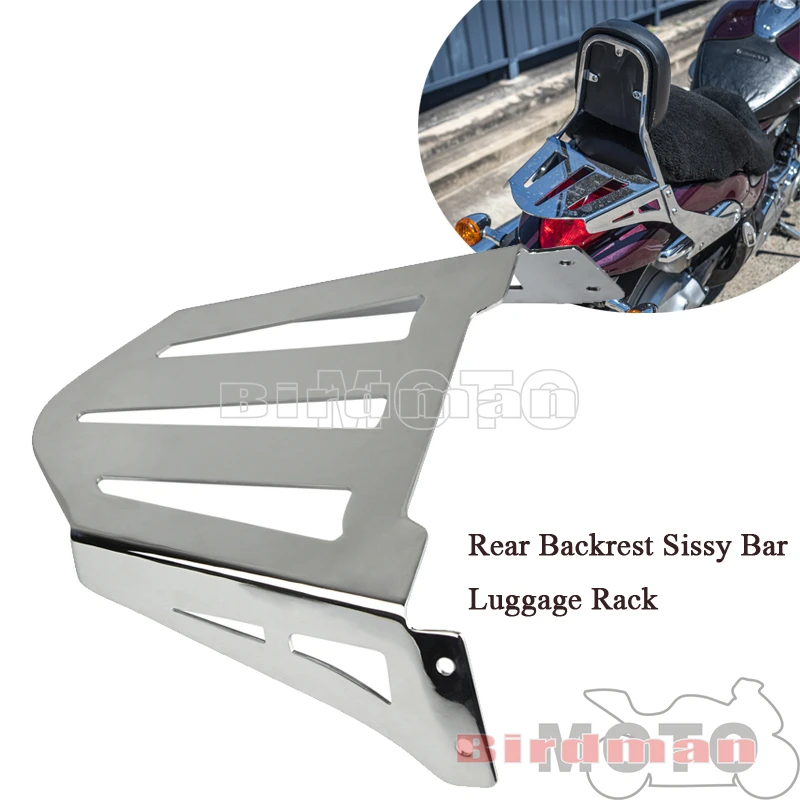 

Motorcycles Chrome Rear Backrest Sissy Bar Luggage Rack Holder Stand For Suzuki Boulevard M109R M109RZ M109R2 BOSS 2006-2014