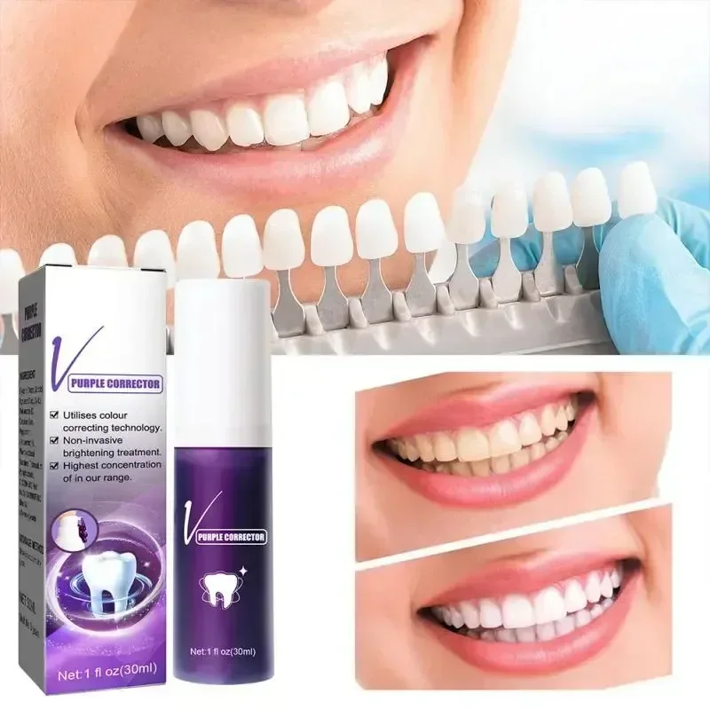 Teeth Whitening Toothpaste V34 Color Tooth Correction Whitener Teeth Purple Non-invasive Whitening Reduce Yellowing Tooth Care
Teeth Whitening Toothpaste V34 Color Tooth Correction Whitener Teeth Purple Non-invasive Whitening Reduce Yellowing Tooth Care