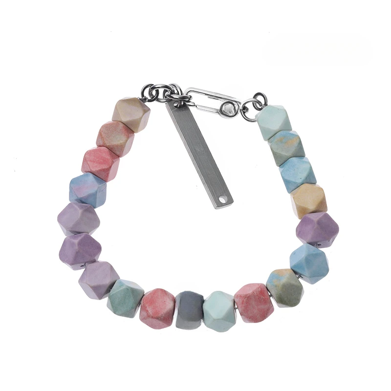 Rainbow Stone Bracelet Men's Hip Hop High end Colorful Trendy Temperament Small Couple Jewelry Personality
Rainbow Stone Bracelet Men's Hip Hop High end Colorful Trendy Temperament Small Couple Jewelry Personality