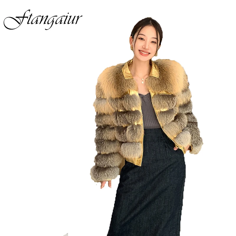 Ftangaiur Women Winter Import Golden Island Fox Fur Coat Whole Skin Turn-Down Collar Female Fox Coat Short Natural Fox Fur Coats
Ftangaiur Women Winter Import Golden Island Fox Fur Coat Whole Skin Turn-Down Collar Female Fox Coat Short Natural Fox Fur Coats