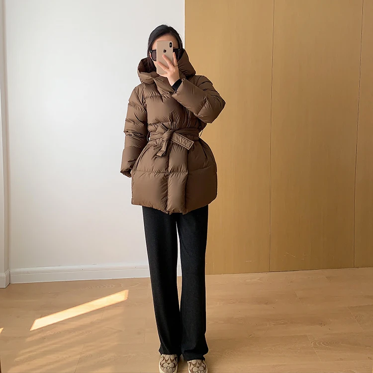 Winter Women's Down Jackets Ultra Light Warm Casual Coat Female Puffer Jacket With Belt Plus Size Hooded Short Parka 26 Mallzona Sd2e12837b068450ca8fb6f5fa9661f25V Winter Women's Down Jackets Ultra Light Warm Casual Coat Female Puffer Jacket With Belt Plus Size Hooded Short Parka Mallzona