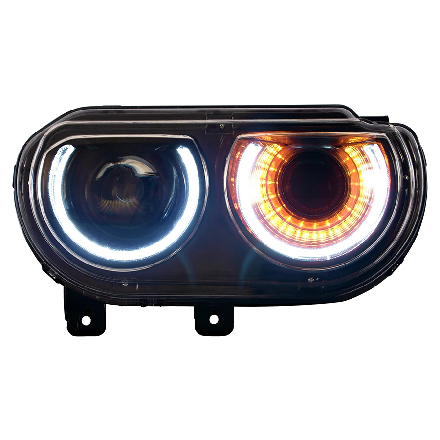 

Auto Head Light For dodge challenger 2008-2014 Sequential Turn Signal Headlamp SRT R/T DRL Signal Automotive Plug And Play