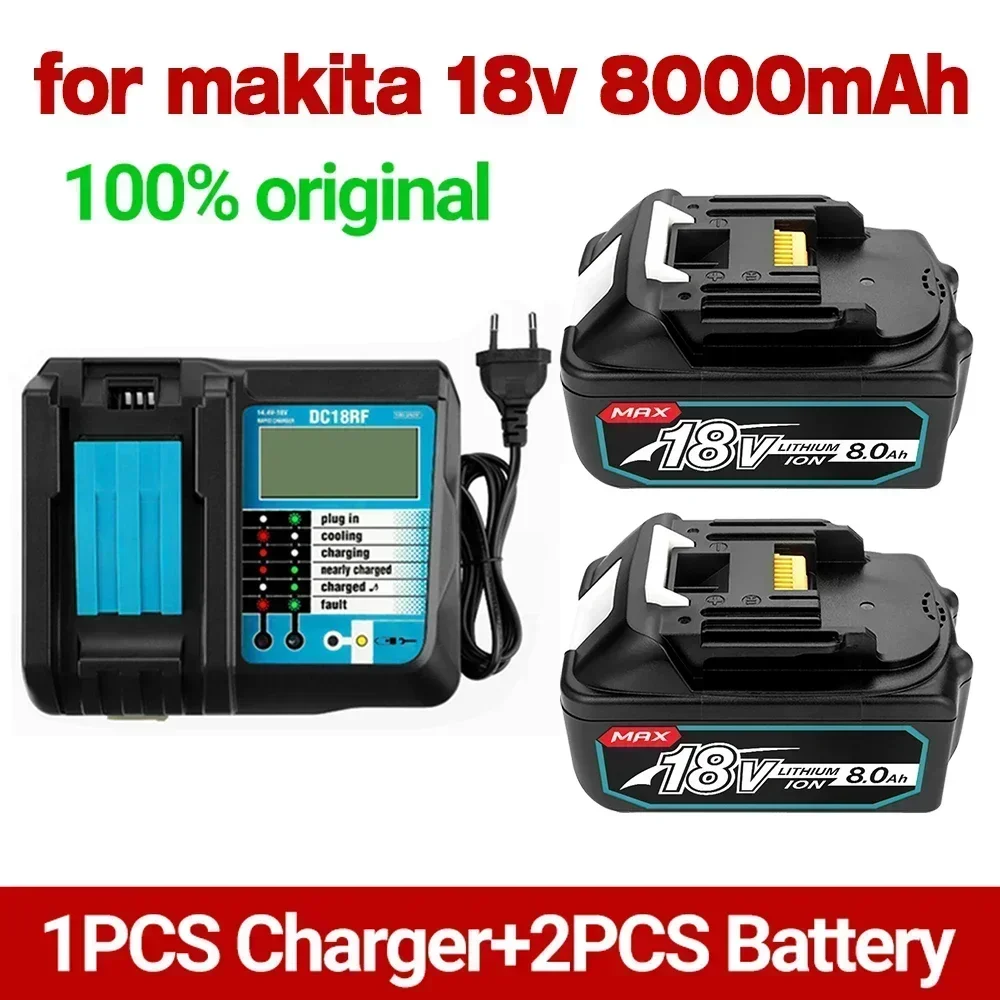 Rechargeable Battery BL1860B 18V 6000mAh Backup Battery For Makita 18VBL1860 BL1840 BL1850 Cordless Drill With DC18RF 3A Charger
Rechargeable Battery BL1860B 18V 6000mAh Backup Battery For Makita 18VBL1860 BL1840 BL1850 Cordless Drill With DC18RF 3A Charger