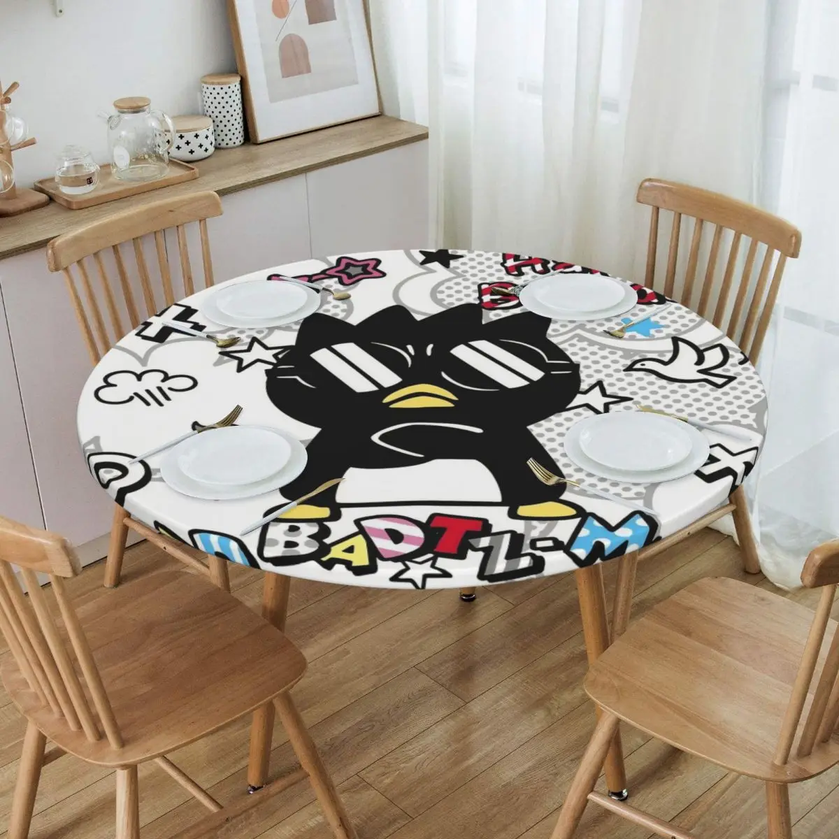 Пользовательская плохая скатерть Badtz-Maru Sanrio мультфильм XO детская скатерть круглая эластичная маслостойкая Скатерть для банкета
Пользовательская плохая скатерть Badtz-Maru Sanrio мультфильм XO детская скатерть круглая эластичная маслостойкая Скатерть для банкета