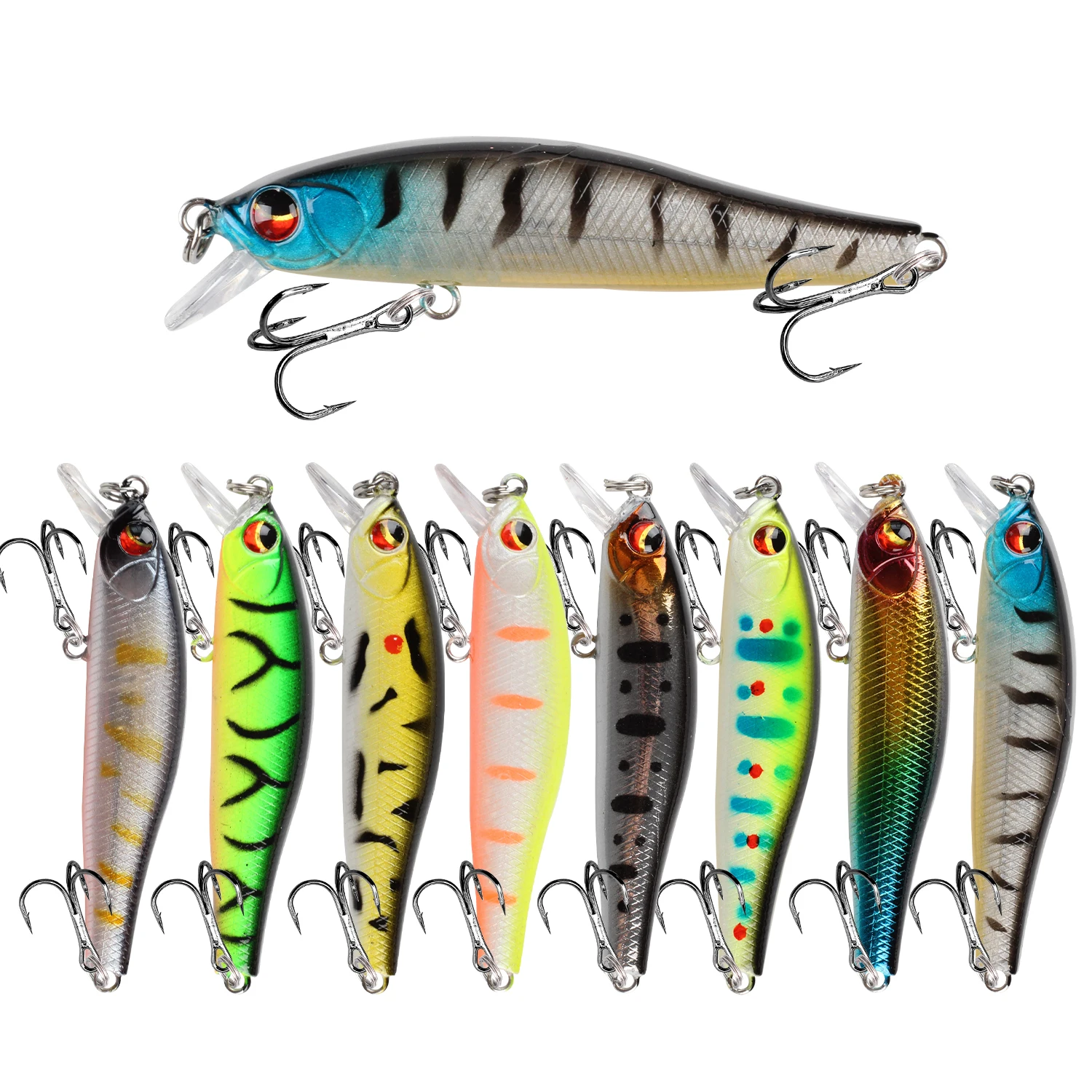 

Fishing lure 7cm 5.8G Minnow hard bait Diving wobblers lure Artificial Crank Bass Pike swimbait Tackle pesca fishing bait