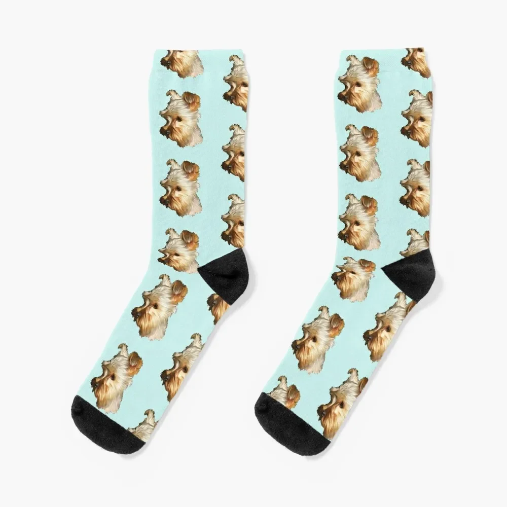 

Yorkshire Terrier Portrait Socks Men's soccer anti-slip Men's Socks Luxury Women's