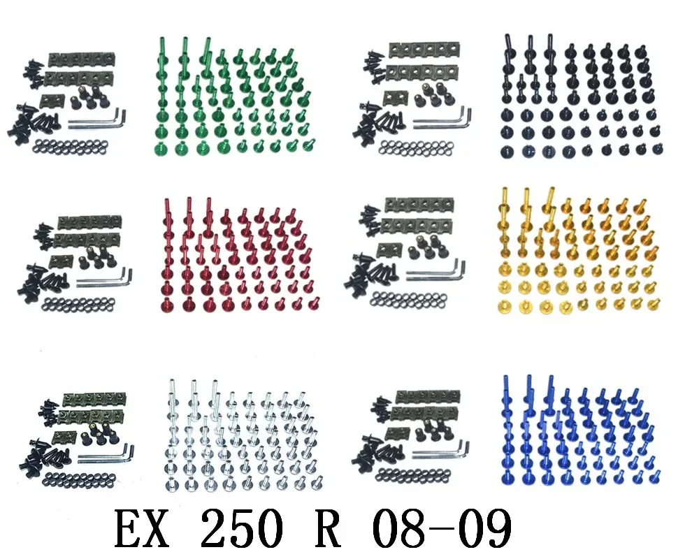 CNC Complete Fairing Bolts Bodywork Screws Nuts Kit Fit For Kawasaki EX 250 R 2008-2009
CNC Complete Fairing Bolts Bodywork Screws Nuts Kit Fit For Kawasaki EX 250 R 2008-2009