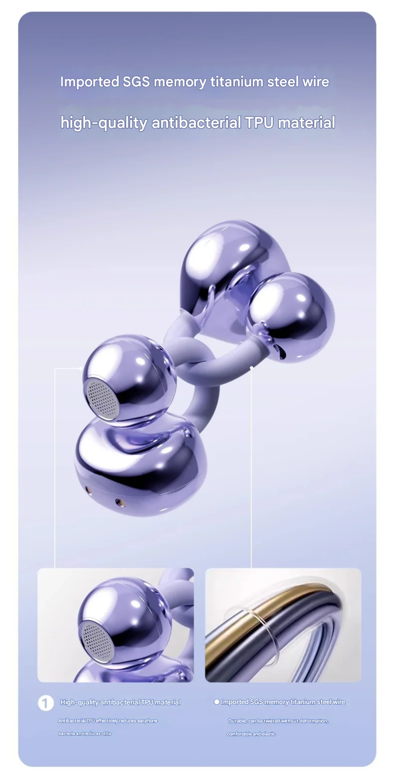 Original Sony Wireless Earphone Open Ear Q88 Ear Clip ENC Headset Bluetooth 5.4 HD Call Touch Control Headphone for Android iOS Original Sony Wireless Earphone Open Ear Q88 Ear Clip ENC Headset Bluetooth 5.4 HD Call Touch Control Headphone for Android iOS
