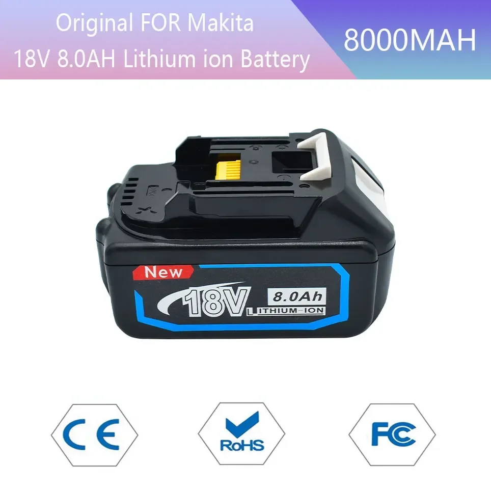 Original For Makita 18V 8000mAh 18.0Ah Rechargeable Power Tools Battery with LED Li-ion Replacement LXT BL1860B BL1860 BL1850
Original For Makita 18V 8000mAh 18.0Ah Rechargeable Power Tools Battery with LED Li-ion Replacement LXT BL1860B BL1860 BL1850