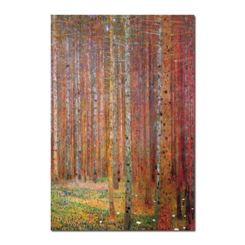 

Tree Wall Art Tannenwald Pine Forest Gustav Klimt Painting Canvas Artwork Landscape High Quality Hand Painted