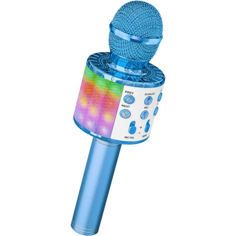 Karaoke Wireless Microphone, Kids Karaoke Microphone with Dancing LED Lights, Bluetooth Microphone for Kids Girls Boys
Karaoke Wireless Microphone, Kids Karaoke Microphone with Dancing LED Lights, Bluetooth Microphone for Kids Girls Boys