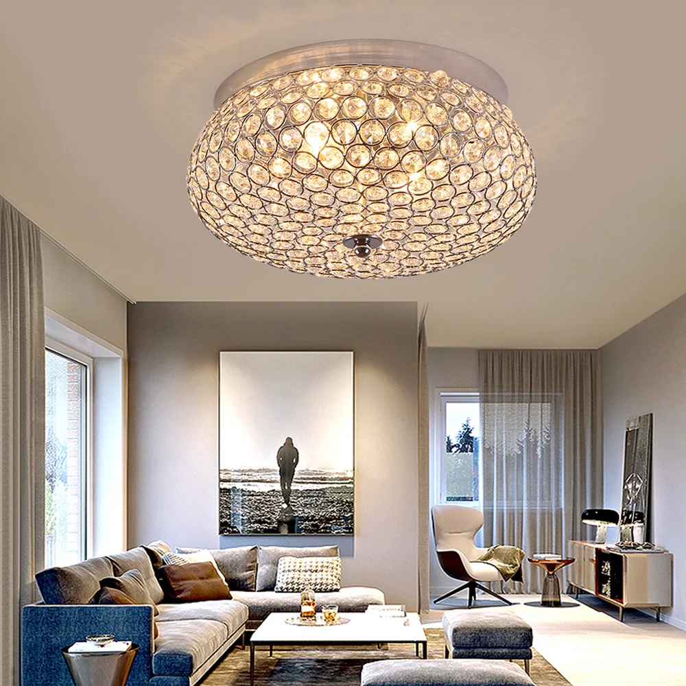 Modern Luxury Crystal LED Chandelier Flush Mount Ceiling Lamp Light Fixture E12 For Parlor Living Room Bedroom Restaurant Decor
Modern Luxury Crystal LED Chandelier Flush Mount Ceiling Lamp Light Fixture E12 For Parlor Living Room Bedroom Restaurant Decor