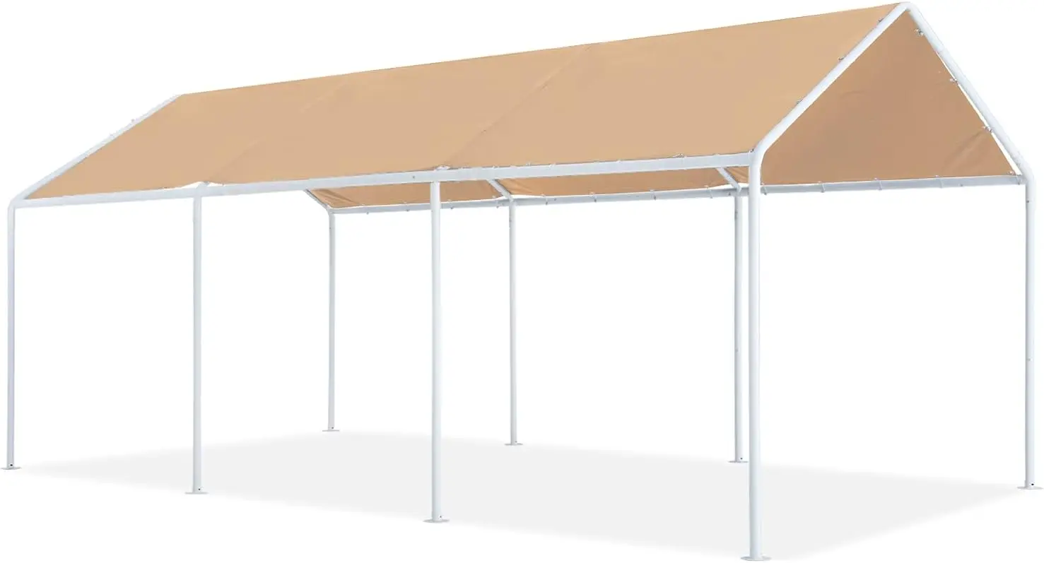 10x20 FT Carport Garage Car Boat Shelter Party Tent Beige Durable and Stable Waterproof and UV resistant Durable and longlasting
10x20 FT Carport Garage Car Boat Shelter Party Tent Beige Durable and Stable Waterproof and UV resistant Durable and longlasting