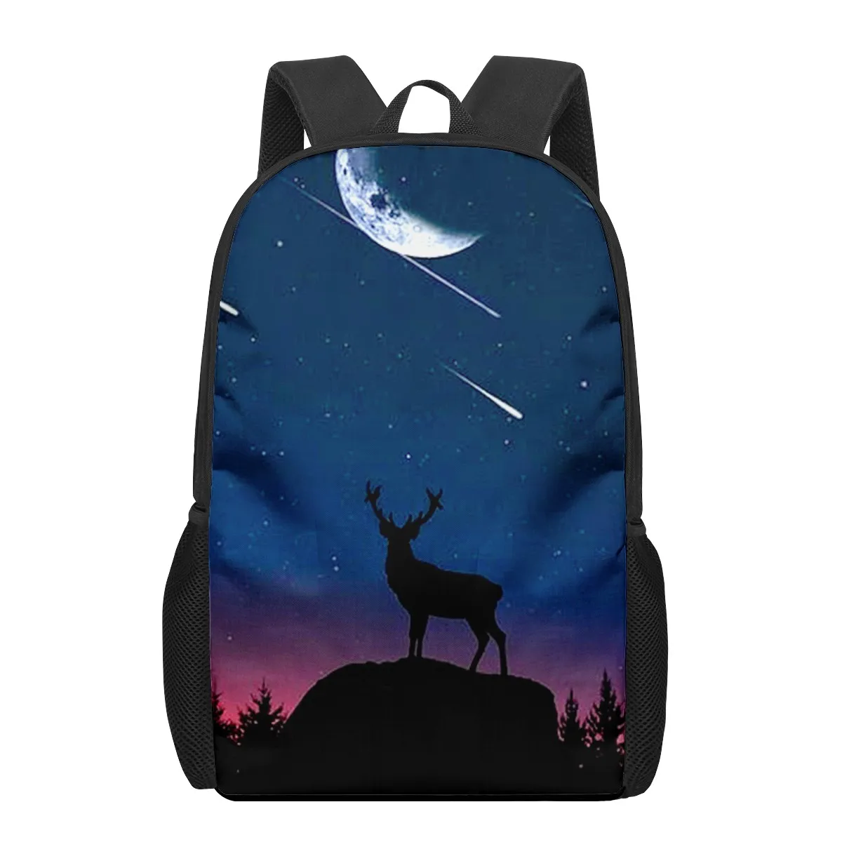

Animal Creative Deer Printed School Bags Kids Bookbags Teenager Girls Boys Daily Casual Backpack Laptop Bag Travel Rucksacks