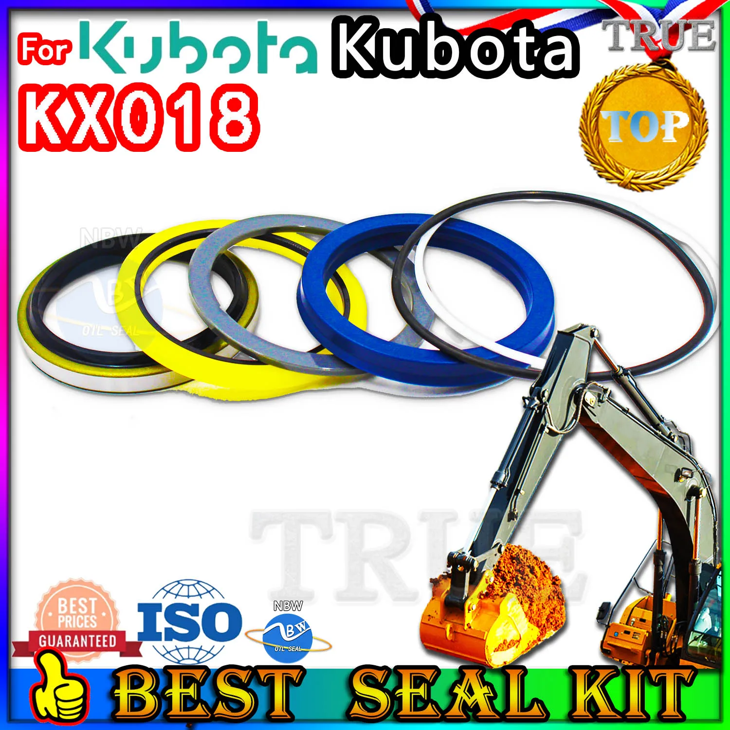 

For Kubota KX018 Oil Seal Repair Kit Boom Arm Bucket Excavator Hydraulic Cylinder Bushing FKM High Suppliers Manufacturers Fix