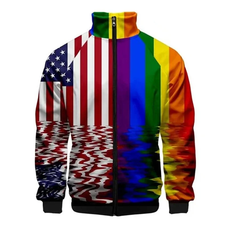 3D Print LGBT Rainbow Zipper Jacket Men Women Fashion Sweatshirt Spring Autumn Comfortable Tops Street Coat Male Clothing
3D Print LGBT Rainbow Zipper Jacket Men Women Fashion Sweatshirt Spring Autumn Comfortable Tops Street Coat Male Clothing
