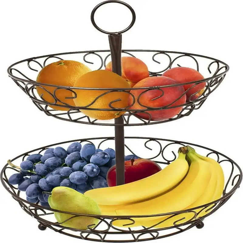 Countertop Fruit Basket Holder & Decorative Bowl Stand, Perfect for Fruit, Vegetables, Snacks, Household Items and Much More (Br
Countertop Fruit Basket Holder & Decorative Bowl Stand, Perfect for Fruit, Vegetables, Snacks, Household Items and Much More (Br