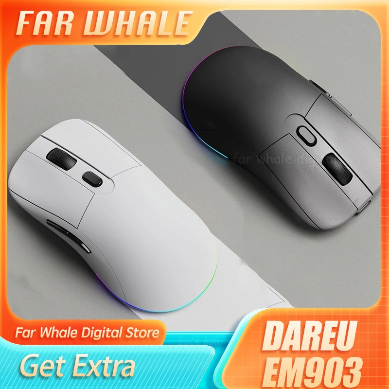 

Мышь Dareu Em903 Проводная/беспроводная аккумуляторная, тонкая эргономичная игровая мышь с длительным временем работы от аккумулятора