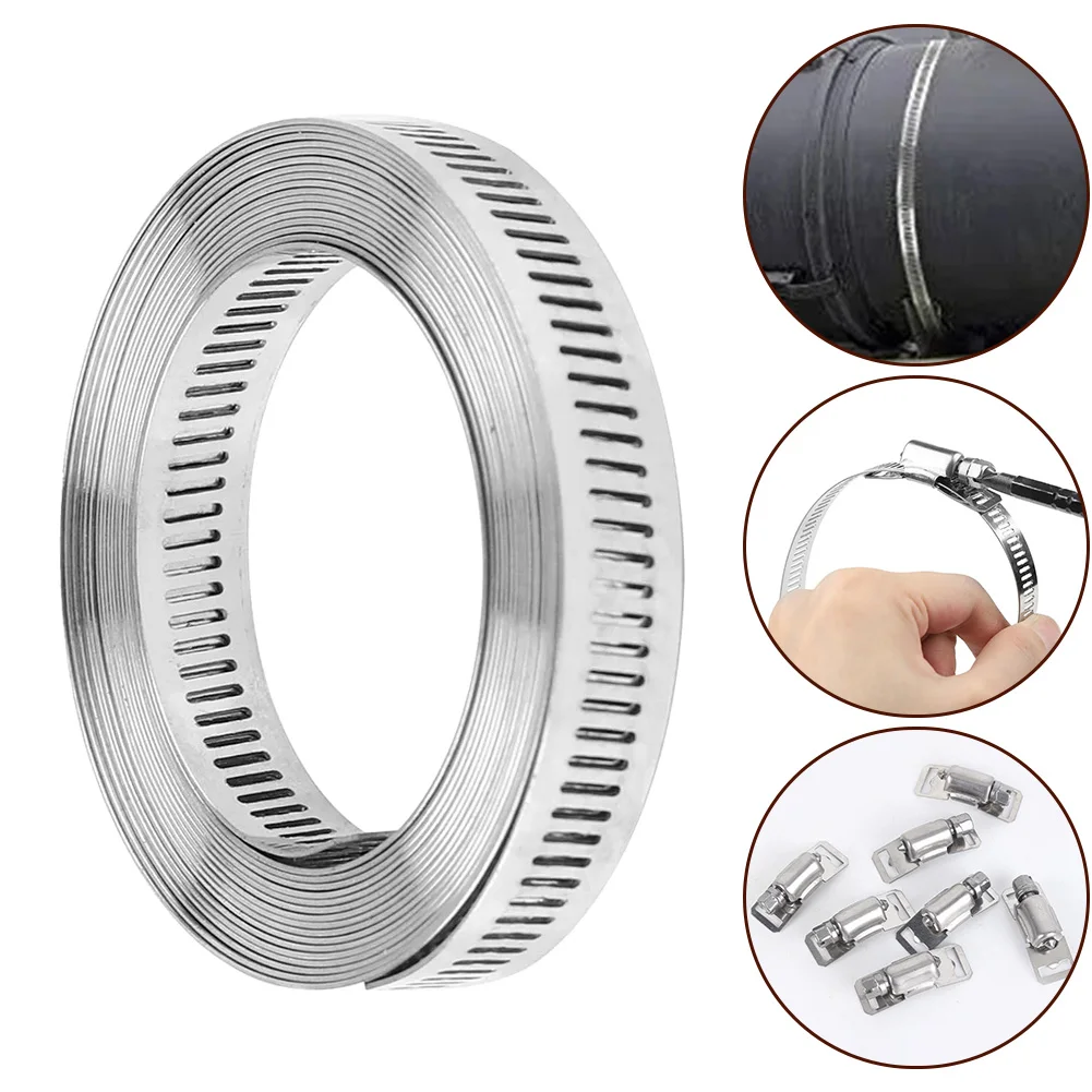 1 X Silver 9.8ft Adjustable Large Hose Clamps Worm Gear Stainless Steel Clamp + 6 Fasteners Engines Engine Parts Cooling System
1 X Silver 9.8ft Adjustable Large Hose Clamps Worm Gear Stainless Steel Clamp + 6 Fasteners Engines Engine Parts Cooling System