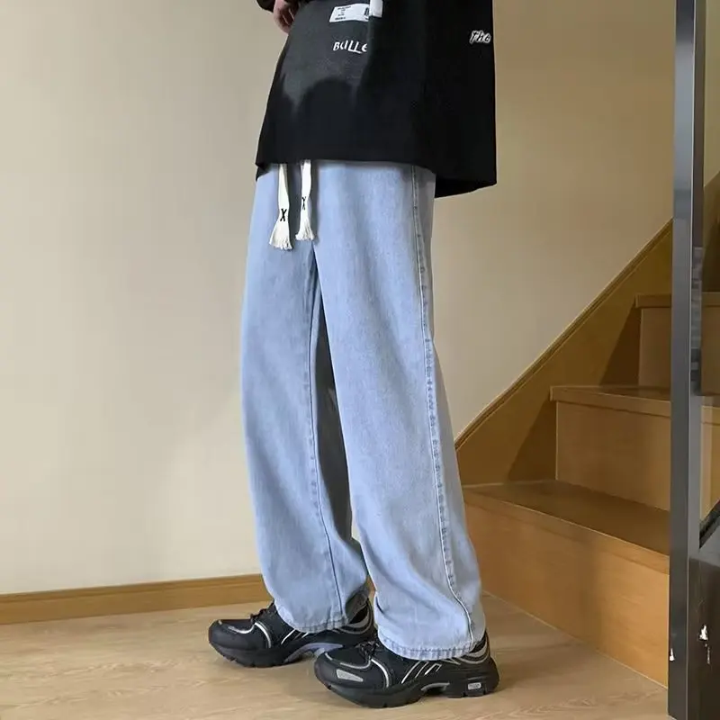 Streetwear 2023 Spring Casual Straight Men's Jeans Solid Color Basic Elastic Waist Denim Men's Pants
Streetwear 2023 Spring Casual Straight Men's Jeans Solid Color Basic Elastic Waist Denim Men's Pants