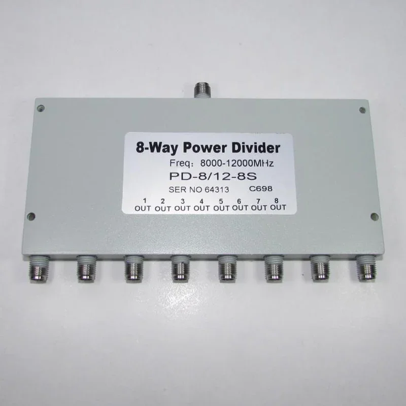 

PD-8/12-8S 8-12GHz 20W X-Band RF Microwave SMA 8-way Power Divider