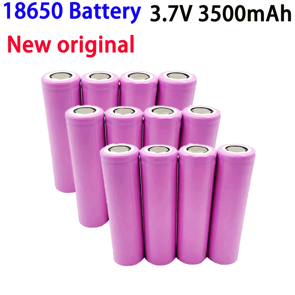 

100% Original 3.7V 3500mAh 18650 Rechargeable lithium Battery, Used For Flashlights, Battery Packs, Electric Cars, Various Toys
