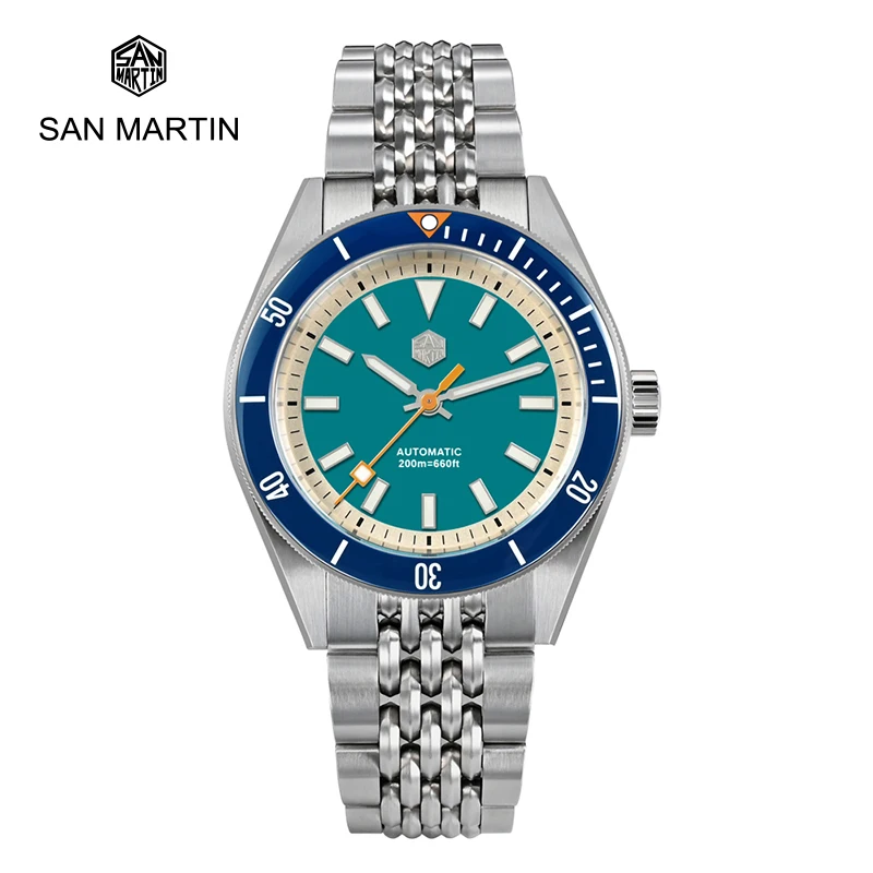 San Martin New 39.5mm Diver Watch Fashion Luxury NH35 Automatic Men Mechanical Watches Sapphire Crystal Waterproof 200M Reloj
San Martin New 39.5mm Diver Watch Fashion Luxury NH35 Automatic Men Mechanical Watches Sapphire Crystal Waterproof 200M Reloj