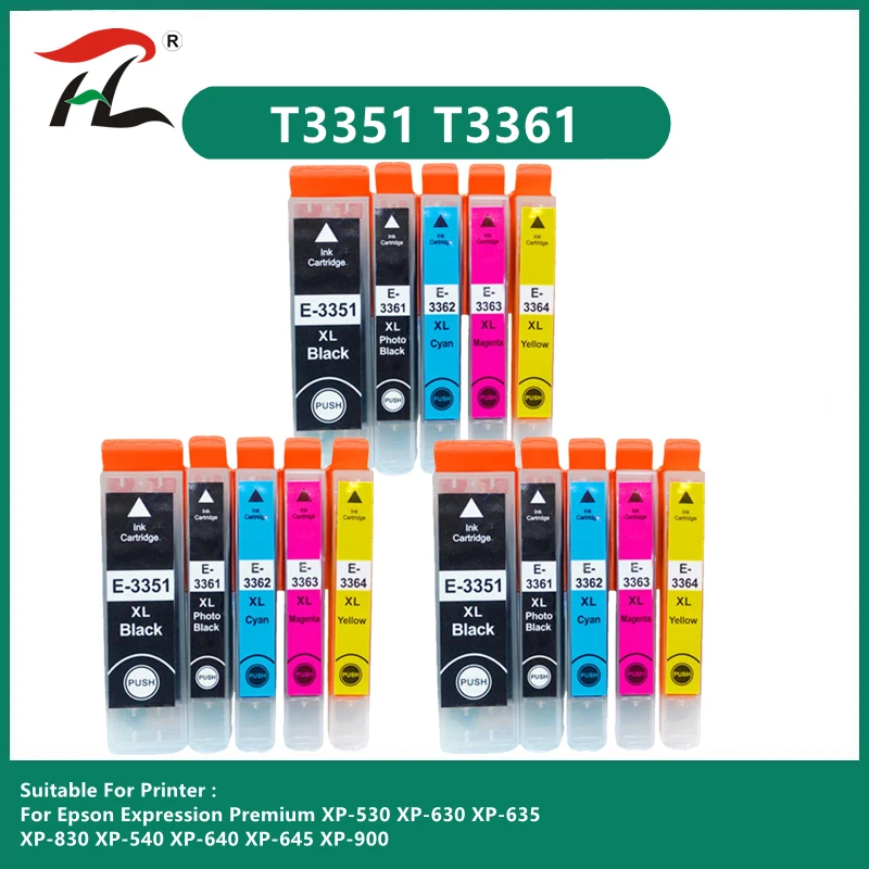 

Совместимый чернильный картридж EPSON 33XL 33 для принтера T3351 T3361 expressions Premium XP 530 540 630 640 635 645 830 900