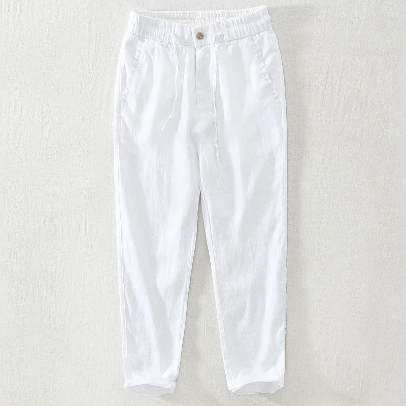 M1307 Summer Men's Linen Trousers Breathable Comfortable Skin-Friendly Beach Solid Color Elastic Mid-Length Male Causal Pants
M1307 Summer Men's Linen Trousers Breathable Comfortable Skin-Friendly Beach Solid Color Elastic Mid-Length Male Causal Pants