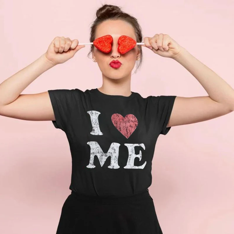 Футболка женская с надписью I Heart Me, Модный укороченный топ с графическим принтом в стиле ретро, с круглым вырезом, в Корейском стиле, уличная одежда, 2000 
Футболка женская с надписью I Heart Me, Модный укороченный топ с графическим принтом в стиле ретро, с круглым вырезом, в Корейском стиле, уличная одежда, 2000