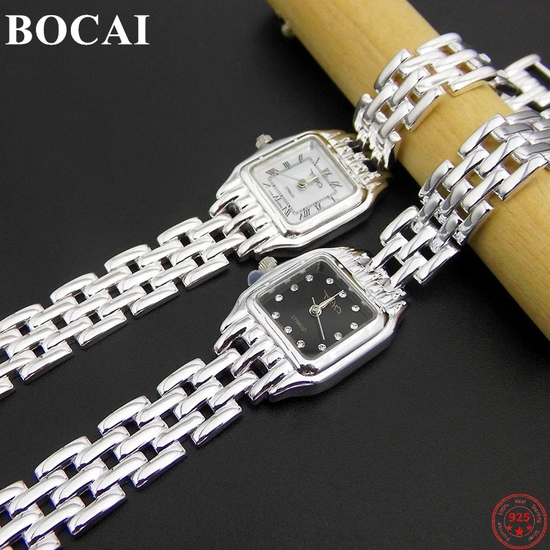 BOCAI Sterling Silver S925 Bracelets for Women Thai Silver Watchband Watch Simple Pure Argentum Watch-strap Free Shipping
BOCAI Sterling Silver S925 Bracelets for Women Thai Silver Watchband Watch Simple Pure Argentum Watch-strap Free Shipping