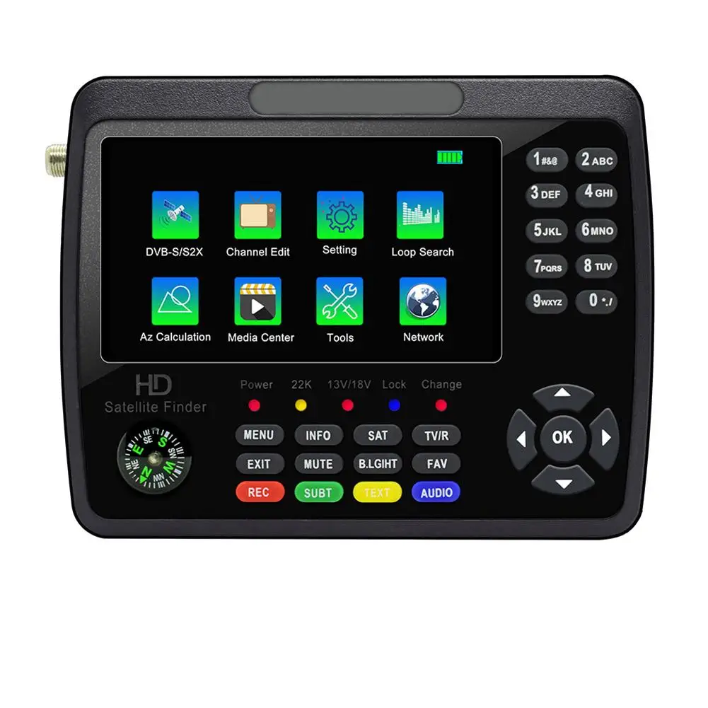 V10 Finder Max Satellite Finder Signal Meter Built-in 4000mAh Battery Compatible For DVB-S/S2/S2X Receiver Sat Detector
V10 Finder Max Satellite Finder Signal Meter Built-in 4000mAh Battery Compatible For DVB-S/S2/S2X Receiver Sat Detector