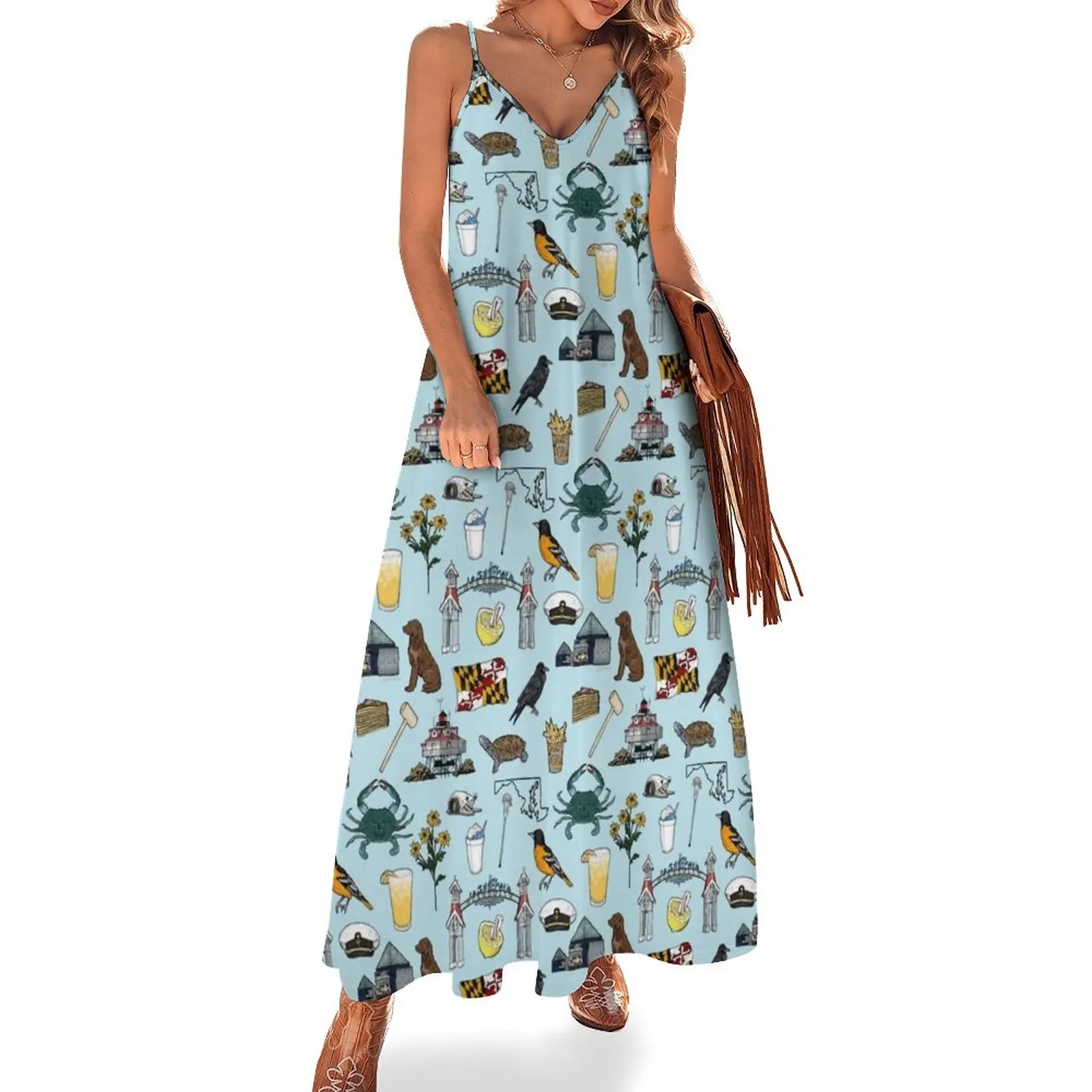 Maryland Pattern - Blue Sleeveless Dress prom dresses 2024 women's summer jumpsuit dress for women
Maryland Pattern - Blue Sleeveless Dress prom dresses 2024 women's summer jumpsuit dress for women