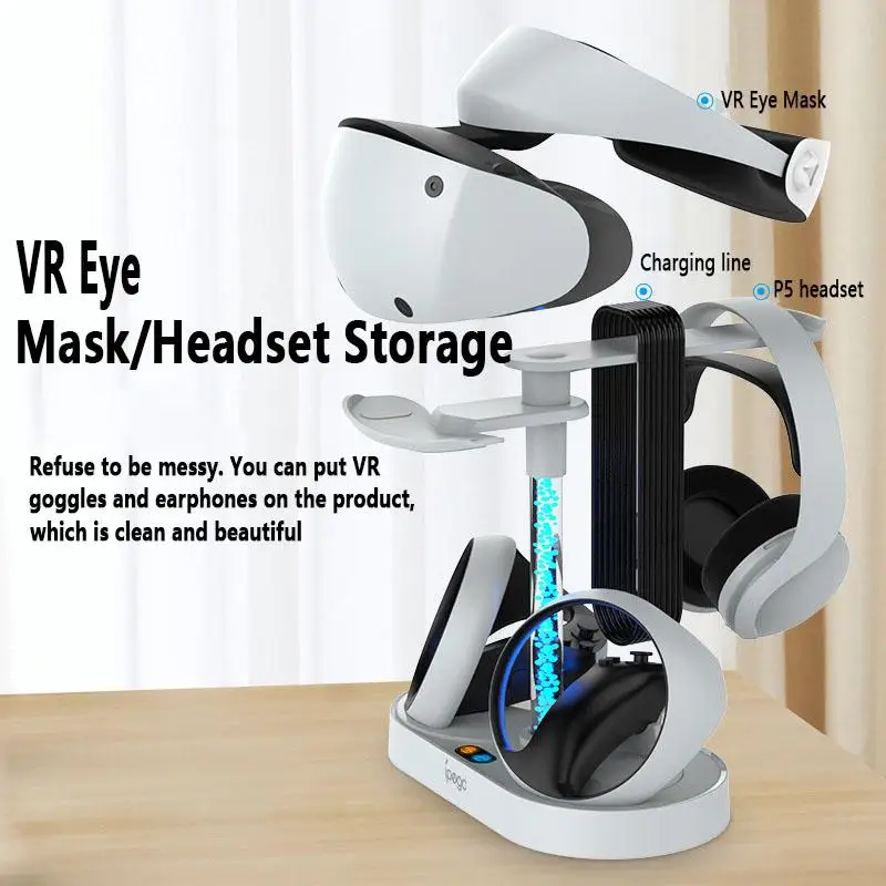 For PS VR2 magnetic absorption rainbow charging stand for PSVR2 handle seat with colorful RGB light can store glasses headset
For PS VR2 magnetic absorption rainbow charging stand for PSVR2 handle seat with colorful RGB light can store glasses headset