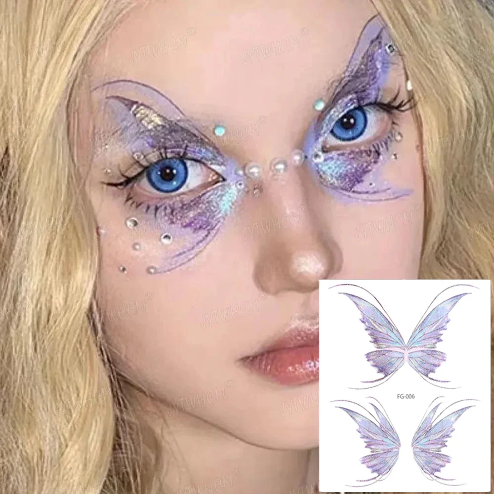3D Glitter Butterfly Wings Shiny Tattoo Sticker Waterproof Eyes Face Hand Body Art Fake Tattoos Women Makeup Art Decoration 1PC
3D Glitter Butterfly Wings Shiny Tattoo Sticker Waterproof Eyes Face Hand Body Art Fake Tattoos Women Makeup Art Decoration 1PC