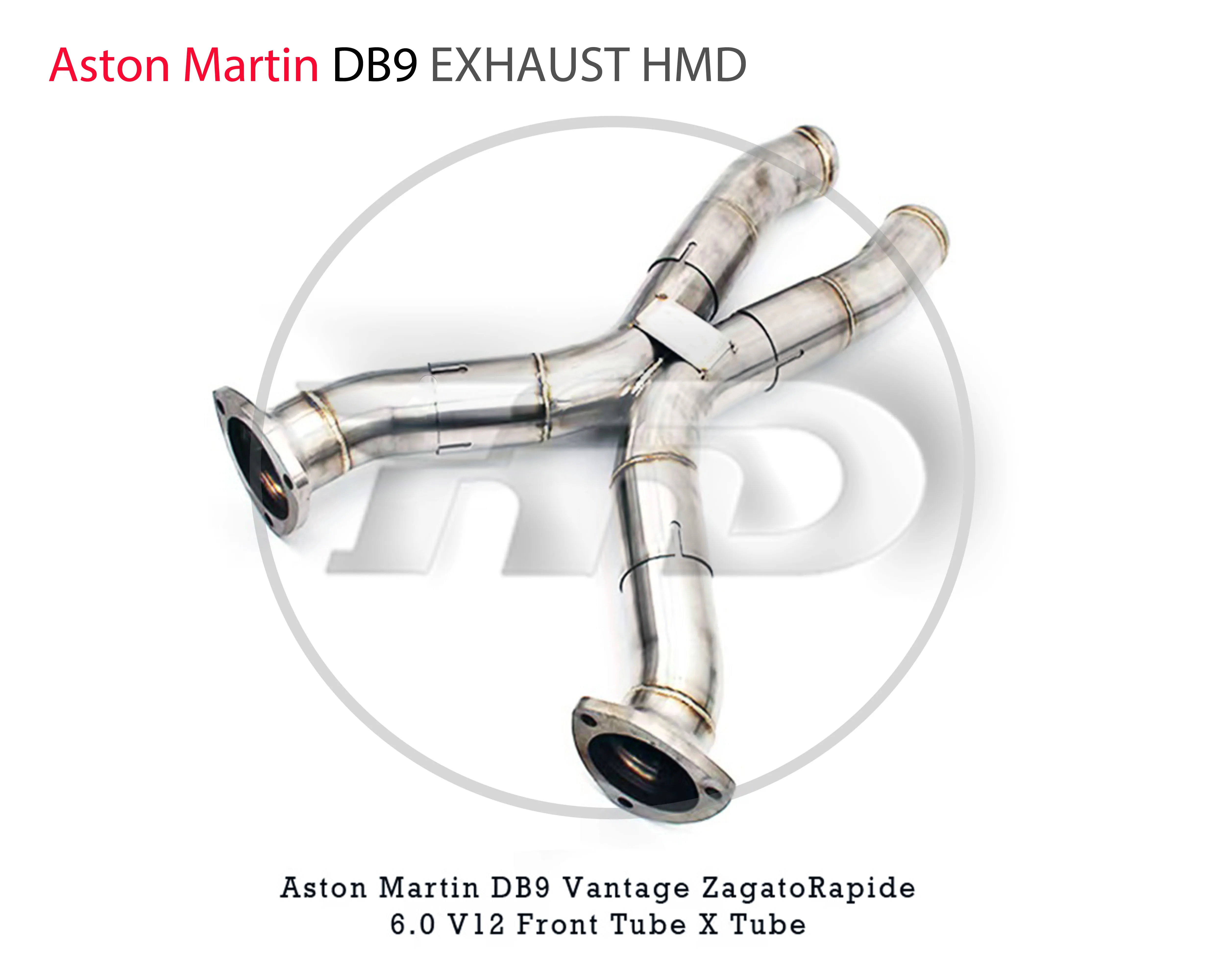 

HMD Exhaust System Front Pipe X Tube for Aston Martin DB9 Vantage Zagato Rapide 6.0L V12 Without Cat