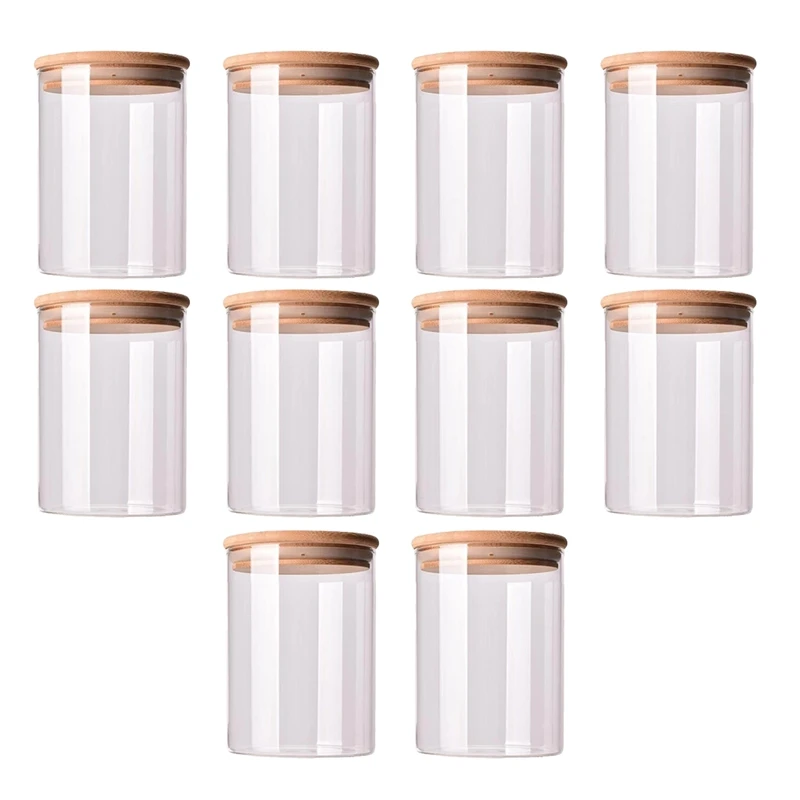 10Pcs Bamboo Wood Lid Airtight Canister Bottles Jars Food Container Tea Coffee Beans Candy Jar
10Pcs Bamboo Wood Lid Airtight Canister Bottles Jars Food Container Tea Coffee Beans Candy Jar