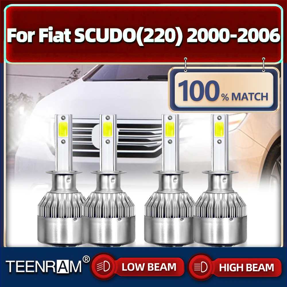 LED Car Headlights 240W 40000LM High Low Beam Auto Lights Bulbs 6000K For Fiat SCUDO(220) 2000 2001 2002 2003 2004 2005 2006
LED Car Headlights 240W 40000LM High Low Beam Auto Lights Bulbs 6000K For Fiat SCUDO(220) 2000 2001 2002 2003 2004 2005 2006
