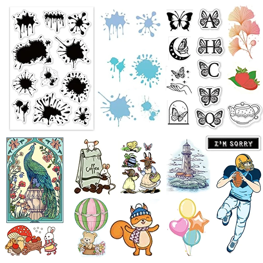 Splash-Ink Style Clear Stamps for Card Making Decor Scrapbooking Water Stains Silicone Rubber Stamp for Greeting Cards Photo
Splash-Ink Style Clear Stamps for Card Making Decor Scrapbooking Water Stains Silicone Rubber Stamp for Greeting Cards Photo