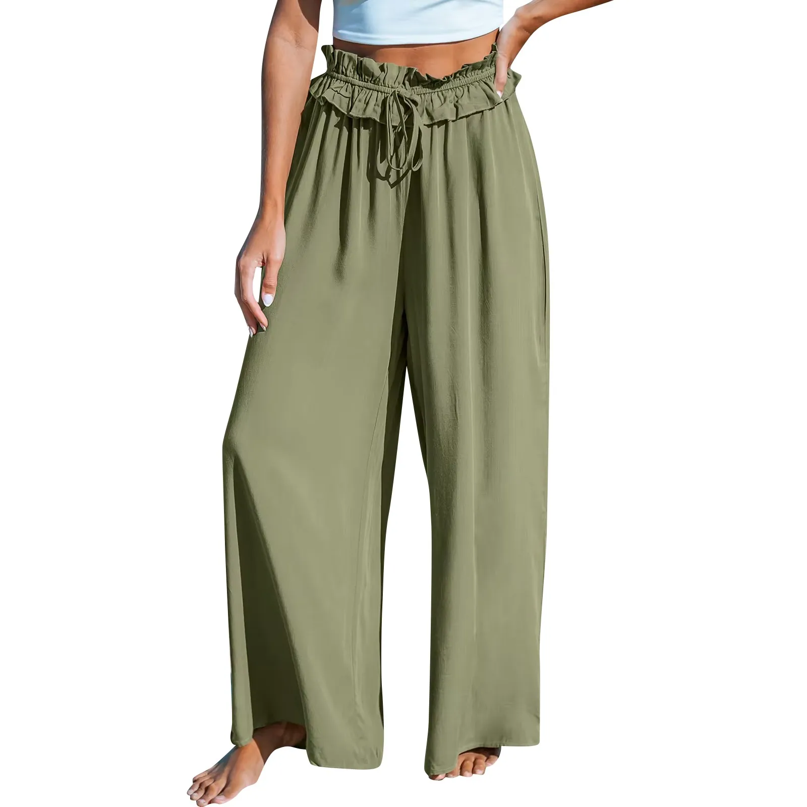Women'S High Waist Solid Color Casual Trousers Workout Pants With Pockets Elegant Pants Woman Youthful Woman Clothes Sweatpant
Women'S High Waist Solid Color Casual Trousers Workout Pants With Pockets Elegant Pants Woman Youthful Woman Clothes Sweatpant